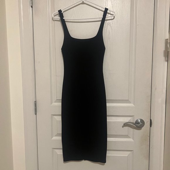Zara Body-con Black Midi Dress - Picture 3 of 5